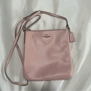 Coach Light Pink Leather Crossbody Satchel Womens Purse